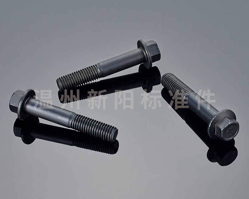 -Q184 -Q185 -GB16674 -外六角法蘭螺栓-10.9級- 黑色達克羅 凹腦半牙加長