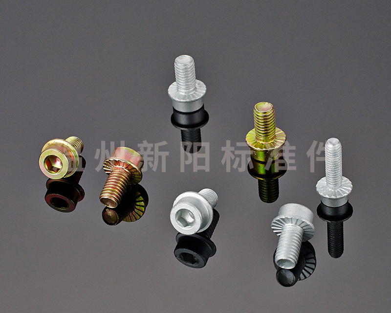 -內(nèi)六角法蘭螺栓 -彩鋅-達(dá)克羅 -8.8級(jí) 非標(biāo)內(nèi)六角法蘭螺栓碳鋼8.8級(jí)防盜螺栓