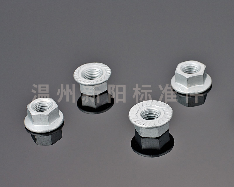 -非標(biāo)螺母 -達(dá)克羅 碳鋼8.8級(jí)法蘭防松螺母 電鍍法蘭面螺母