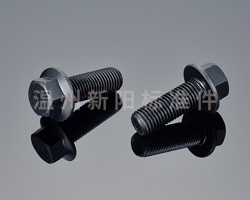 -Q184 -Q185 -GB16674 -外六角法蘭螺栓-10.9級- 黑色達克羅 凹腦半牙加長