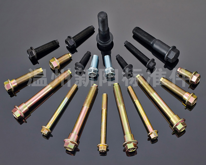 -Q184 -Q185 -GB16674 -外六角法蘭螺栓 -彩鋅-發(fā)黑-黑色達(dá)克羅 -8.8級 -10.9級